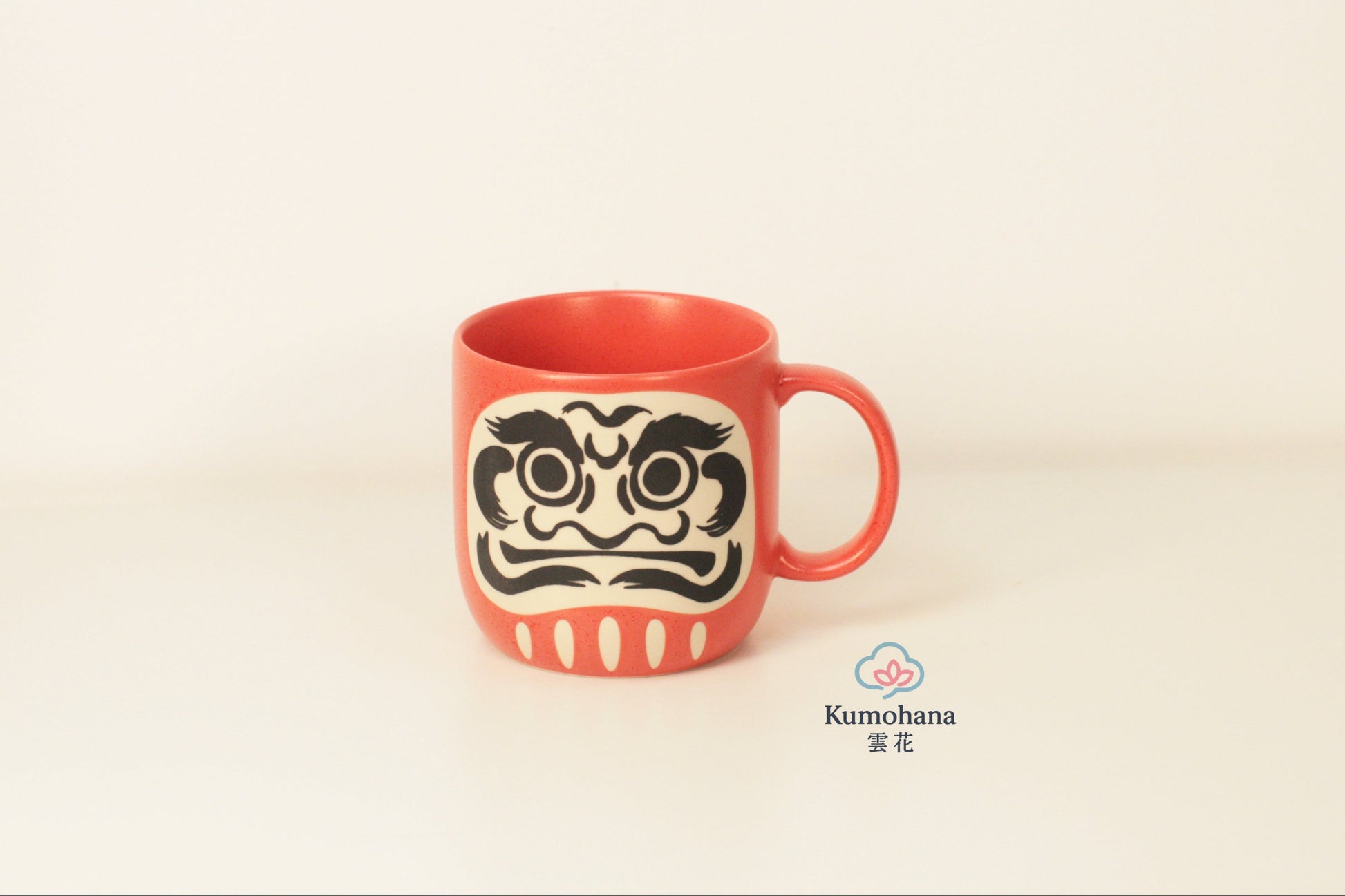 LARGE JAPANESE DARUMA CERAMIC MUG | MINO WARE 美濃土産