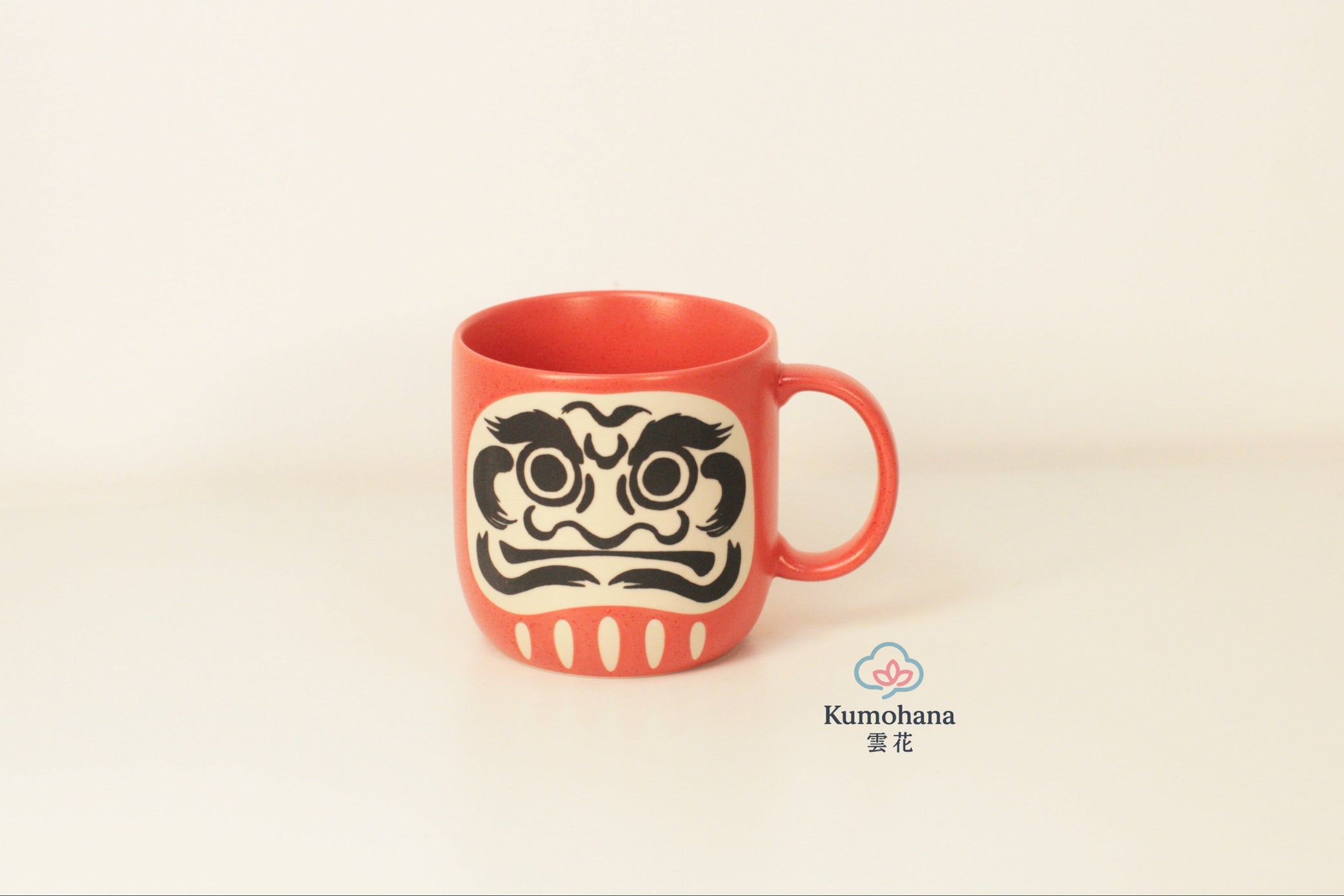 LARGE JAPANESE DARUMA CERAMIC MUG | MINO WARE 美濃土産