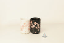JAPANESE CERAMIC TEA CUP | WHITE SAKURA  | MINO WARE 美濃土産