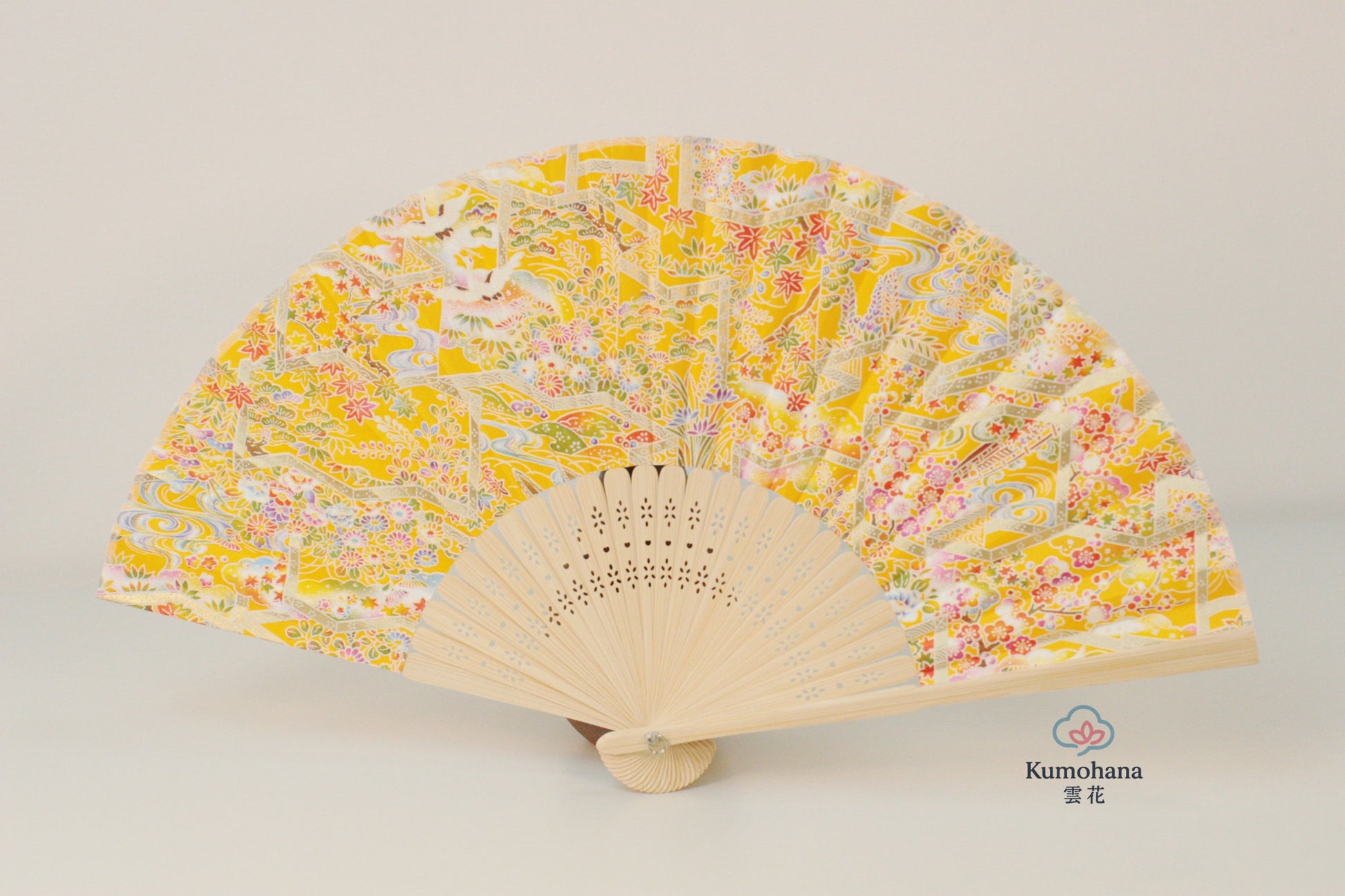 HAND-DYED YUZEN WASHI PAPER FOLDING FAN | TANIGUCHI SHOYUDO