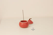 GOURD-SHAPED RED INCENSE BURNER | MATSUMOTO CHINA