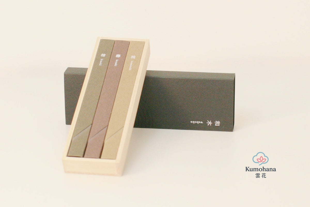 JAPANESE INCENSE STICKS | WABOKU 3 WOOD ASSORTMENT SET | KOUSAIDO 香彩堂