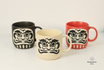 LARGE JAPANESE DARUMA CERAMIC MUG | MINO WARE 美濃土産