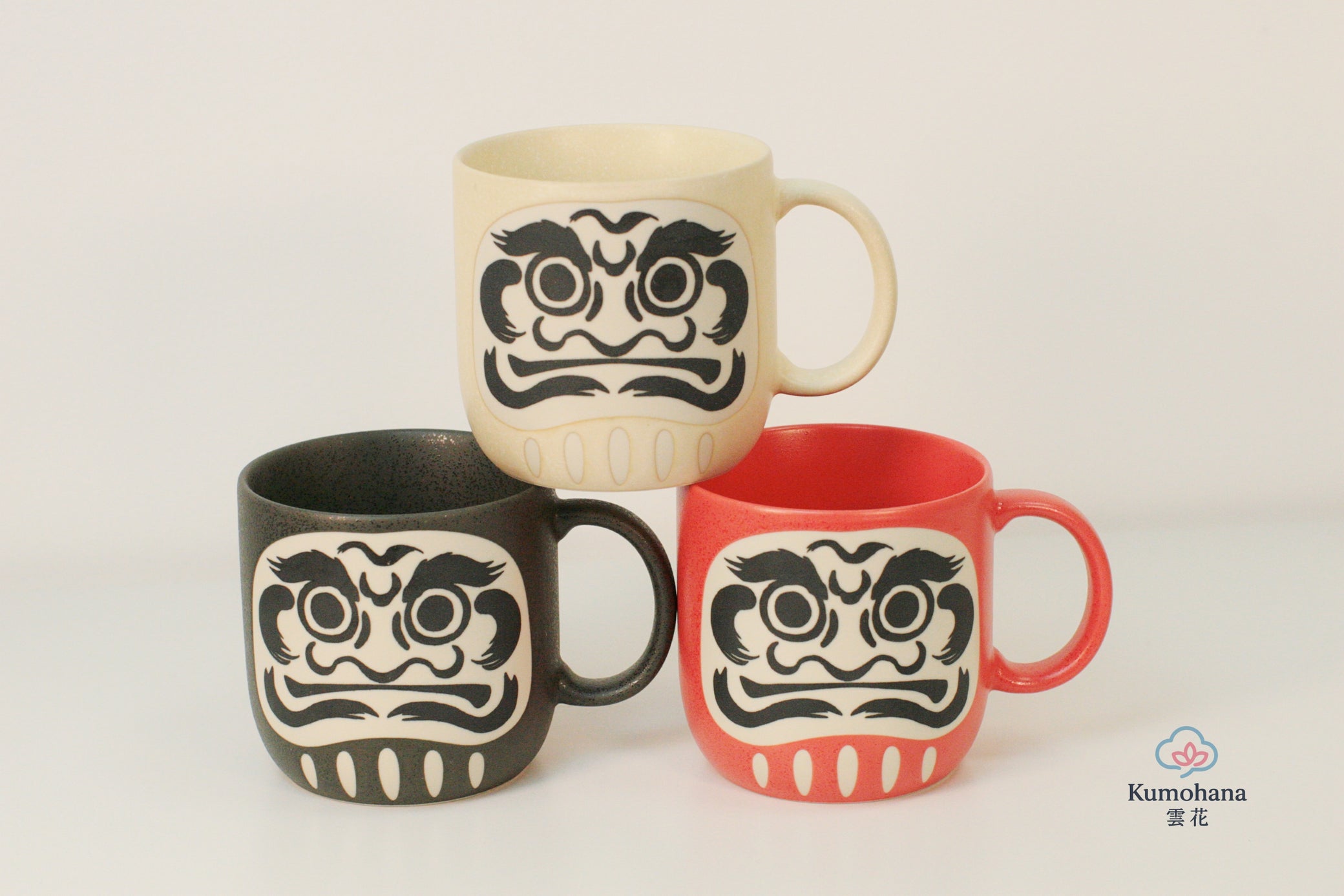 LARGE JAPANESE DARUMA CERAMIC MUG | MINO WARE 美濃土産