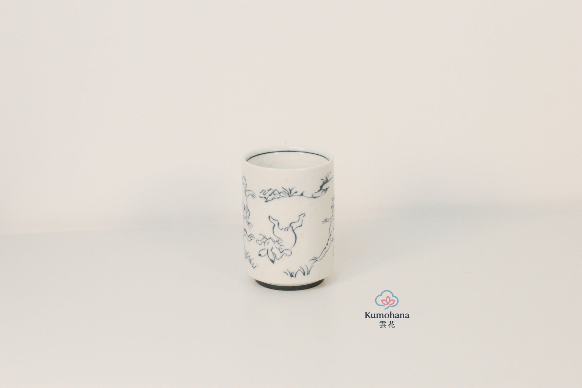 JAPANESE CERAMIC TEA CUP | CHOUJUGIGA | MINO WARE 美濃土産