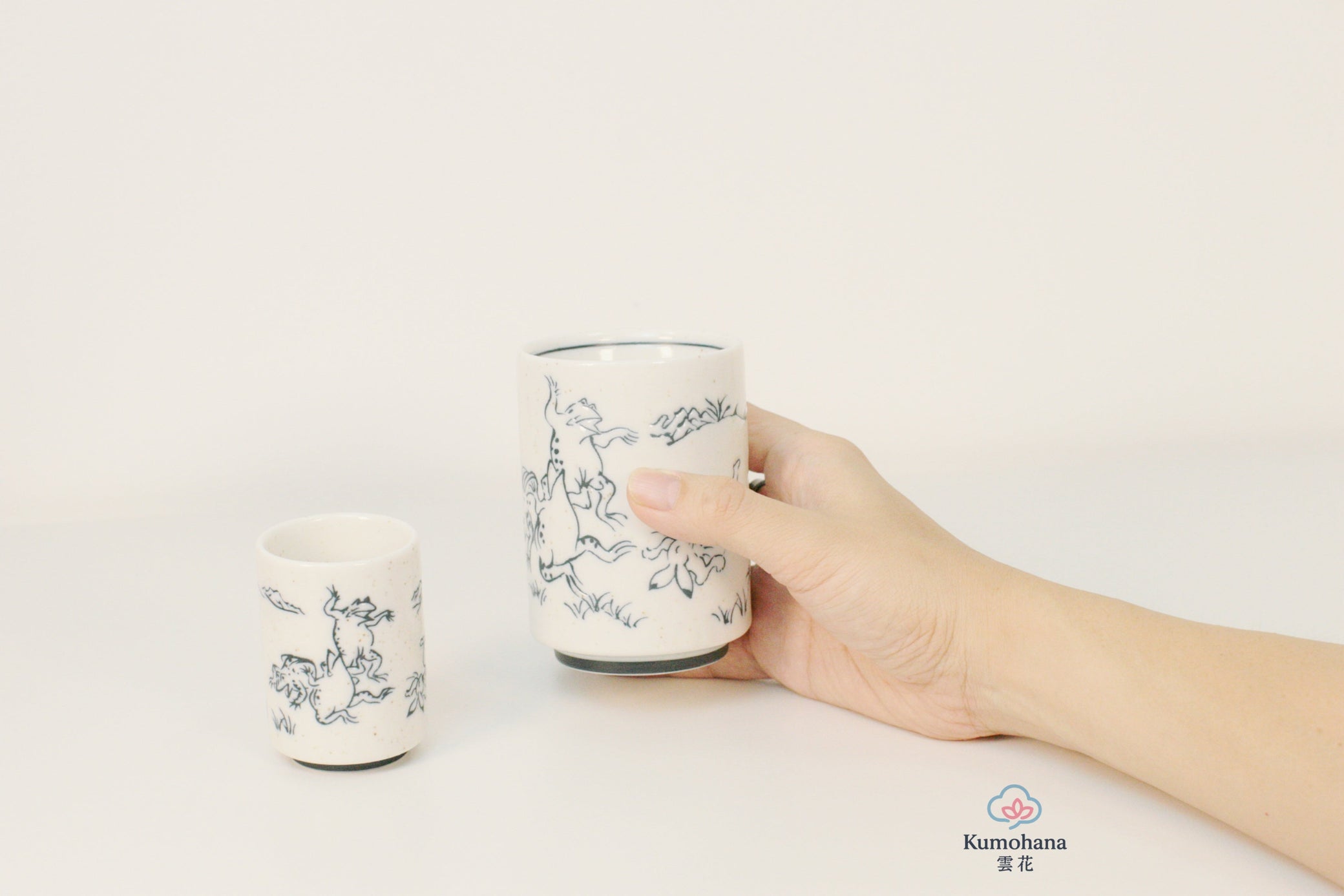 JAPANESE CERAMIC TEA CUP | CHOUJUGIGA | MINO WARE 美濃土産