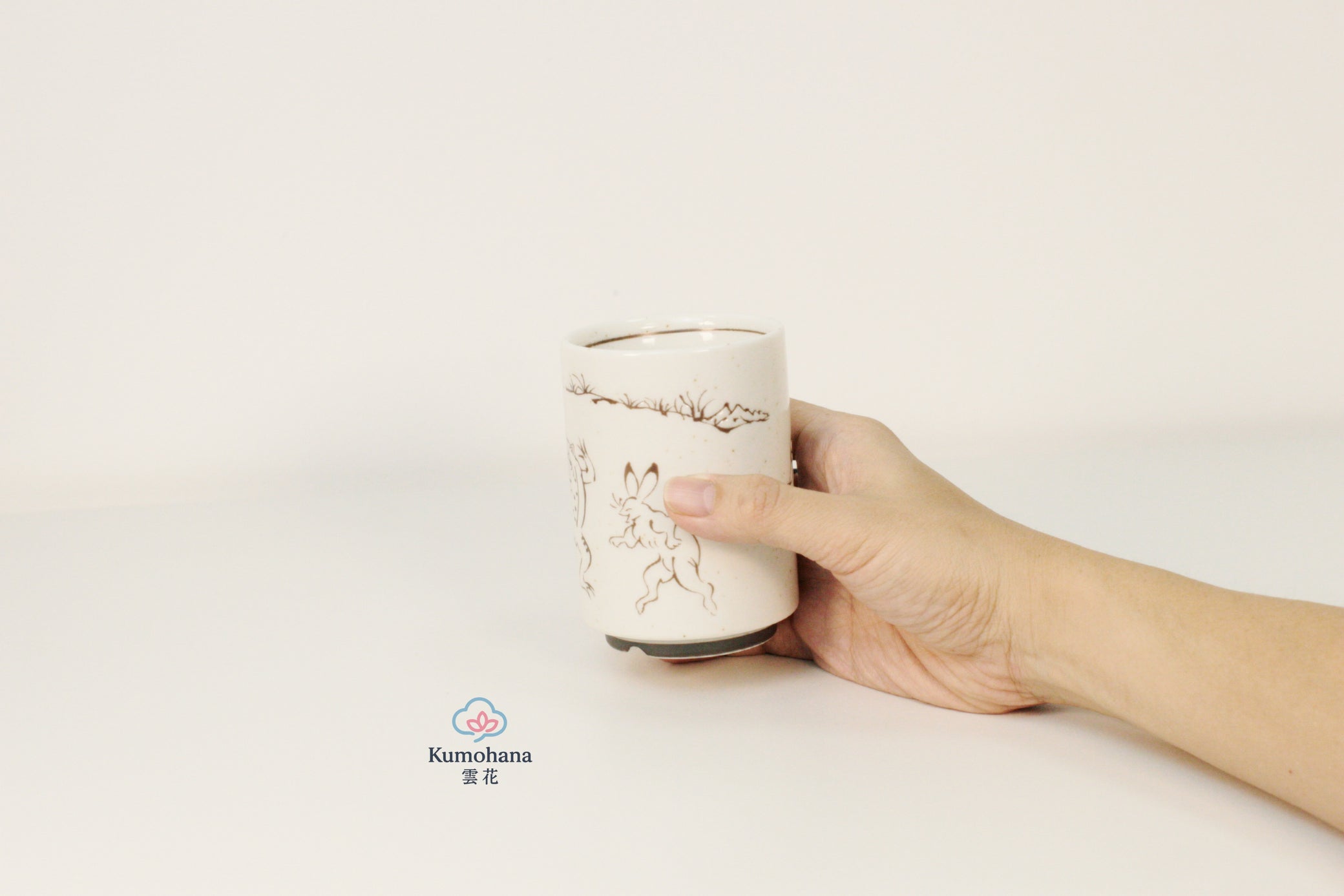 JAPANESE CERAMIC TEA CUP | CHOUJUGIGA | MINO WARE 美濃土産