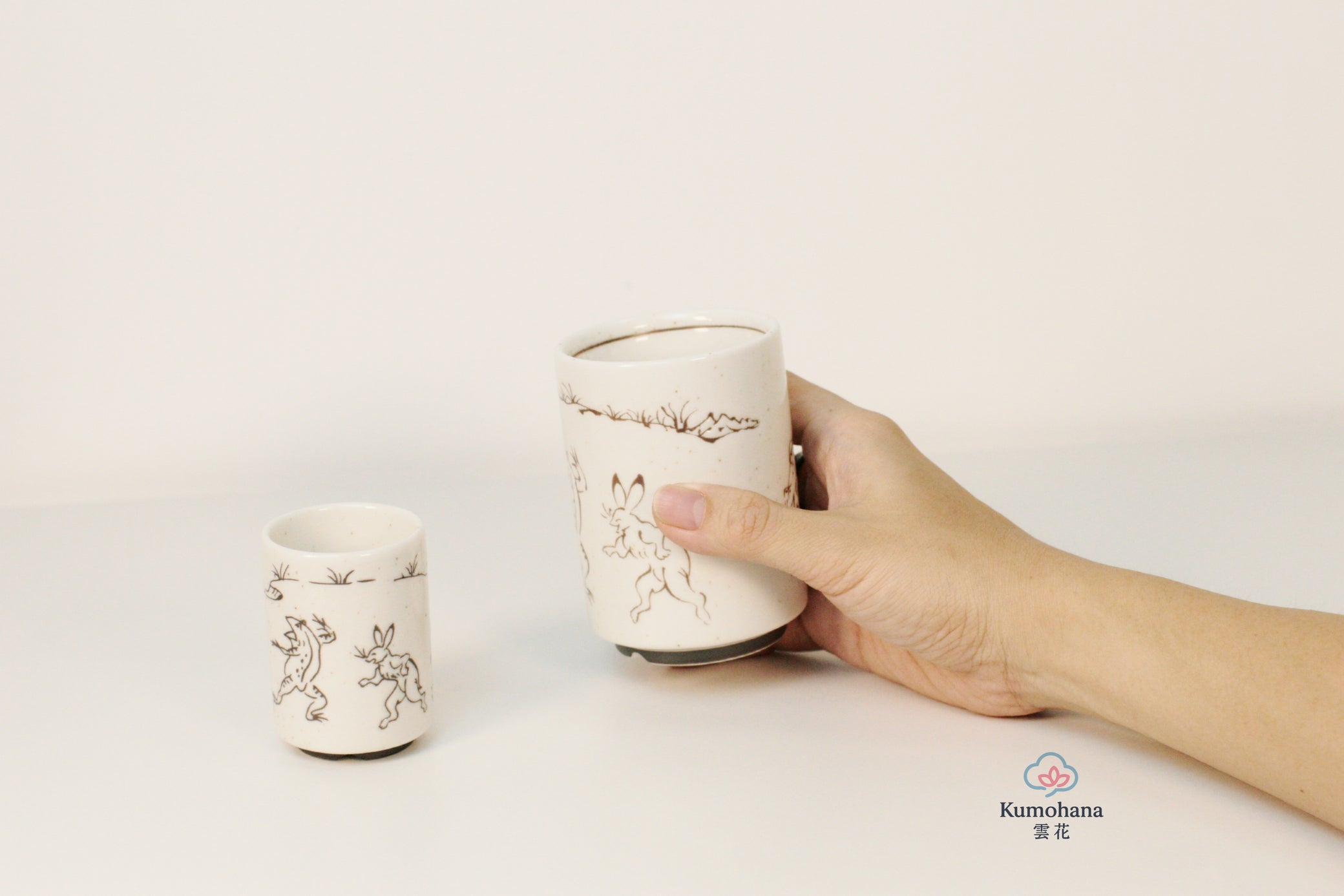 JAPANESE CERAMIC TEA CUP | CHOUJUGIGA | MINO WARE 美濃土産