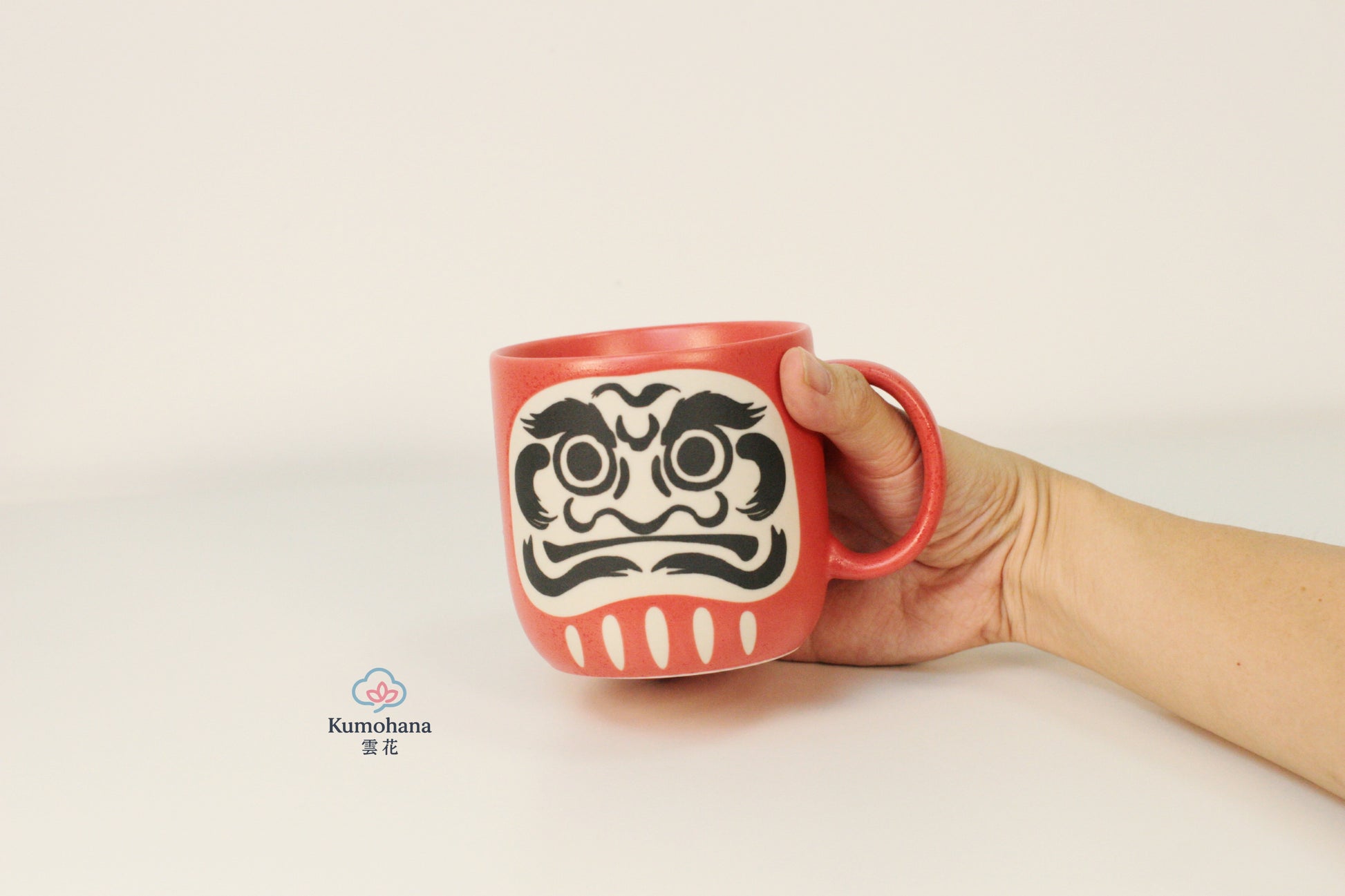 LARGE JAPANESE DARUMA CERAMIC MUG | MINO WARE 美濃土産