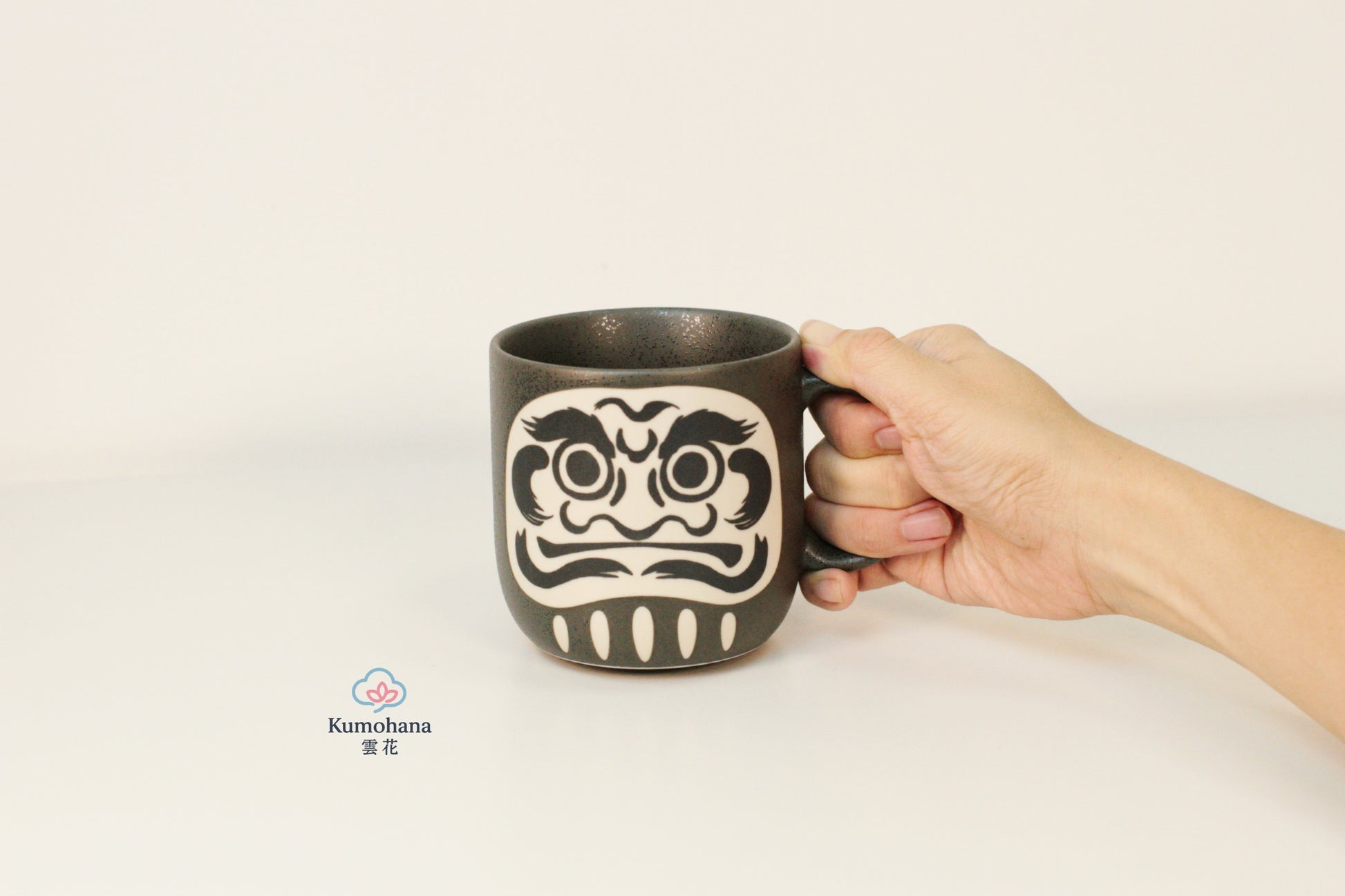 LARGE JAPANESE DARUMA CERAMIC MUG | MINO WARE 美濃土産