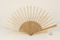 HANDMADE HŌSŌGE-MON SILK EMBROIDERED JAPANESE FOLDING FAN | KIMONO ITOKO 伊と幸