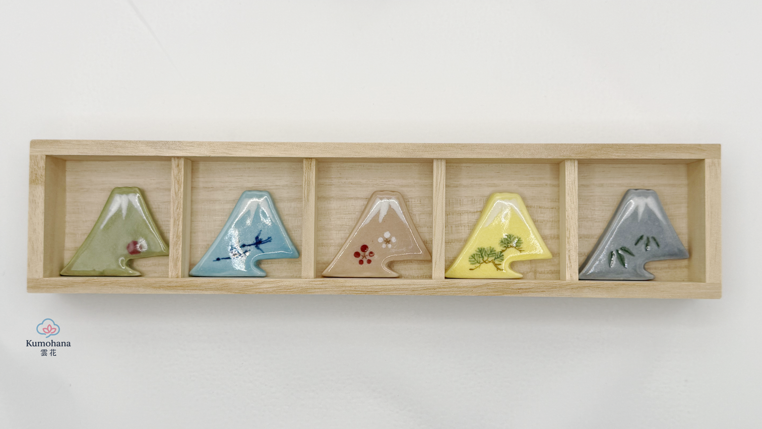 HANDMADE JAPANESE CHOPSTICK REST SET | MOUNT FUJI | TOUSENGAMA 陶泉窯