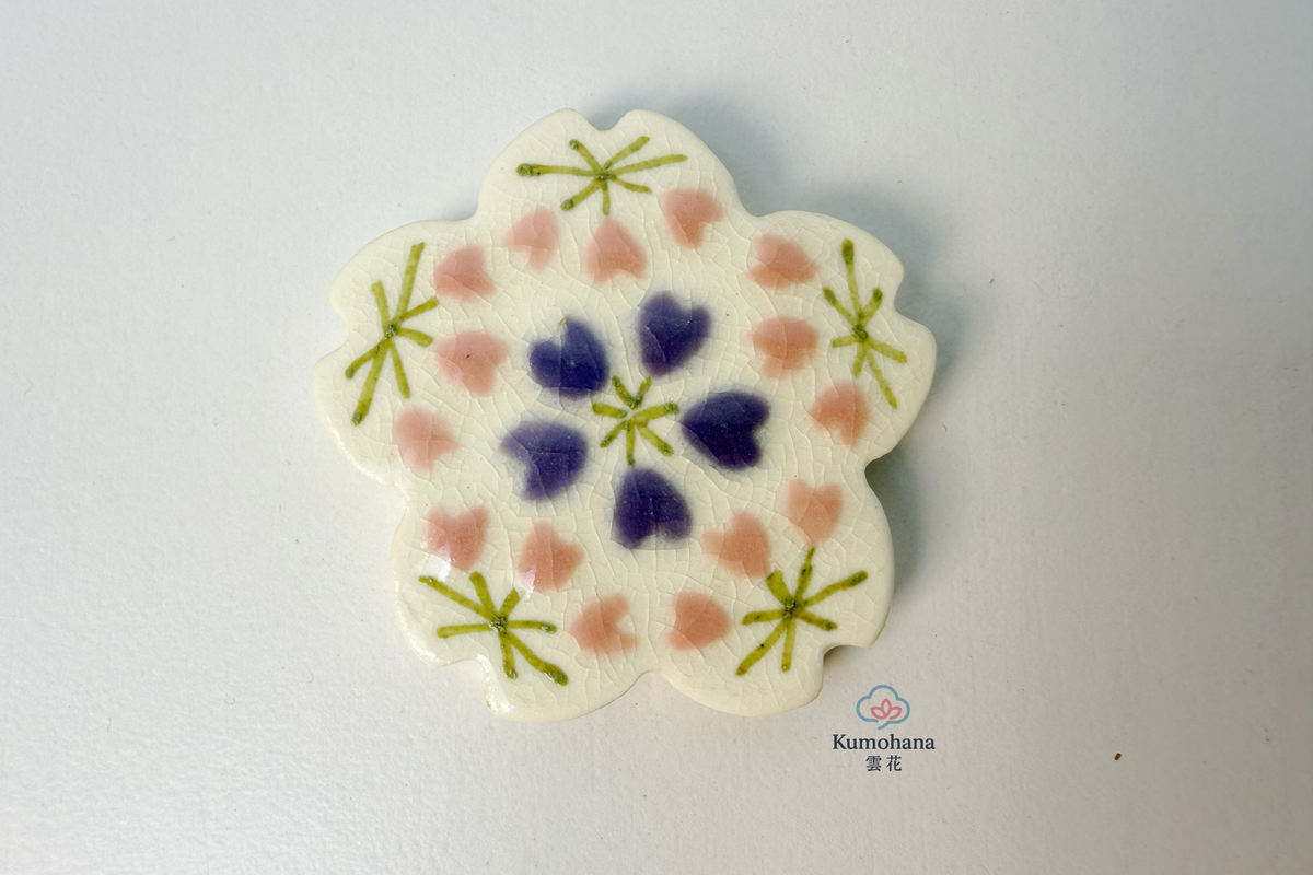 HANDMADE JAPANESE CHOPSTICK REST SET | ASSORTED SAKURA | TOUSENGAMA 陶泉窯