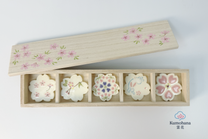 HANDMADE JAPANESE CHOPSTICK REST SET | ASSORTED SAKURA | TOUSENGAMA 陶泉窯