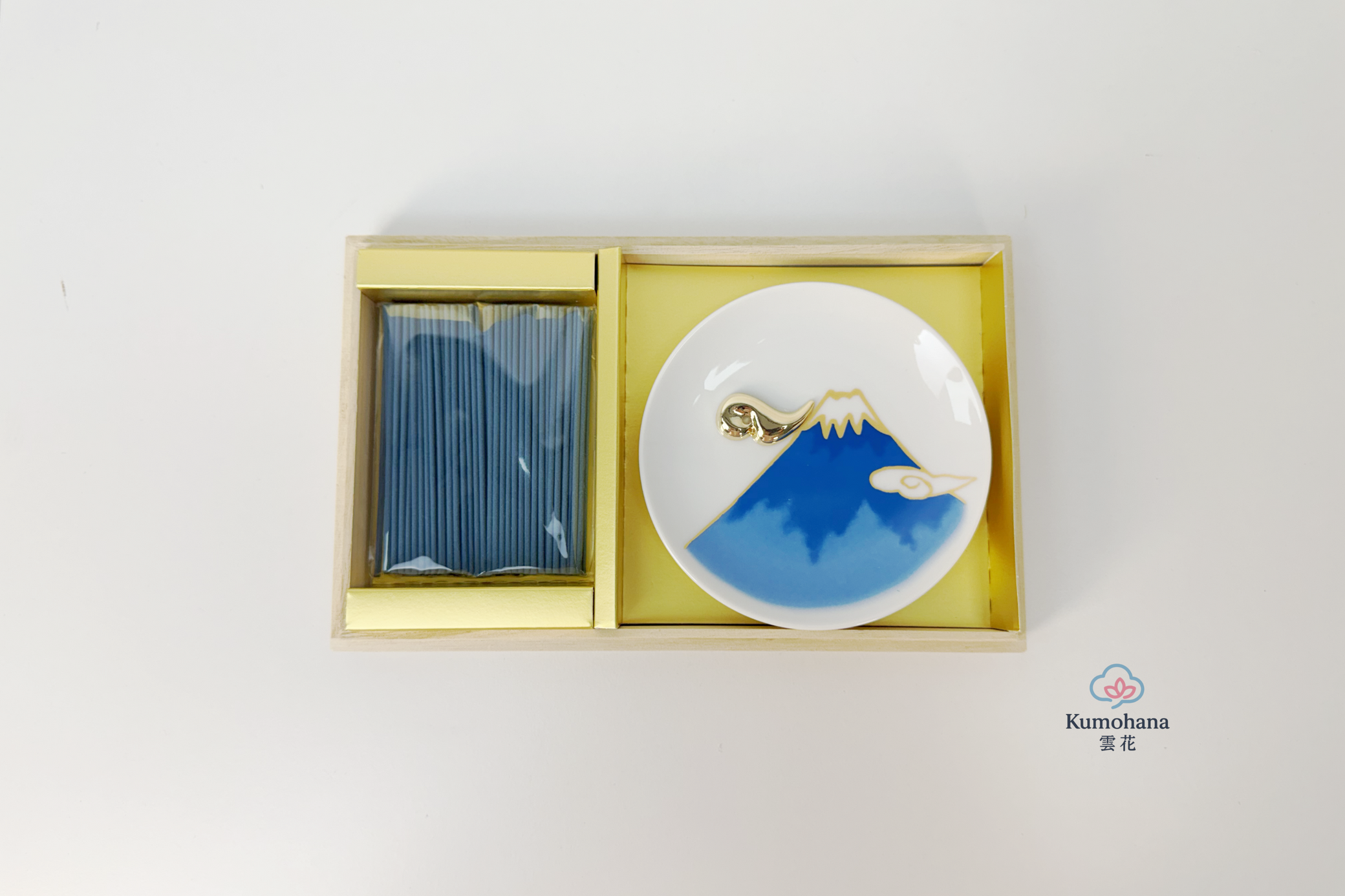 JAPANESE BLUE MOUNT FUJI INCENSE SET | LILY OF VALLEY | YOUYOUANG