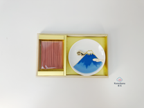 JAPANESE BLUE MOUNT FUJI INCENSE SET | CHERRY | YOUYOUANG