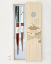JAPANESE LACQUERED CHOPSTICK GIFT SET | MOUNT FUJI | TAMURATOKI