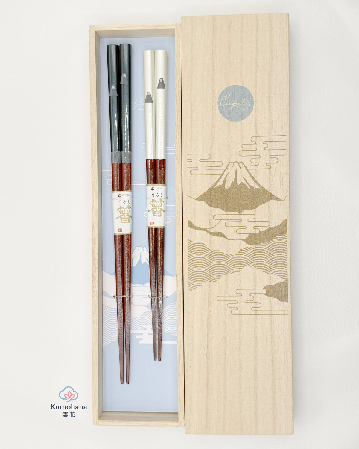 JAPANESE LACQUERED CHOPSTICK GIFT SET | MOUNT FUJI | TAMURATOKI