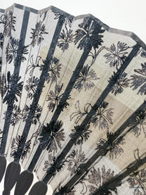 HANDMADE NADESHIKO SILK EMBROIDERED JAPANESE FOLDING FAN | KIMONO ITOKO 伊と幸