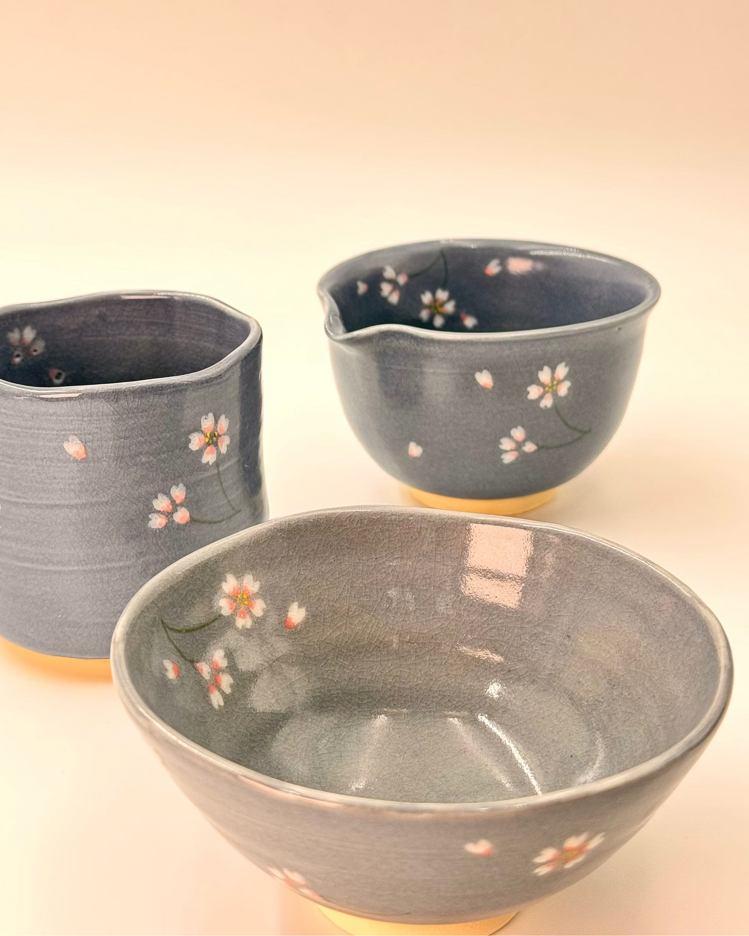 HANDMADE JAPANESE RICE BOWL | USUZUMI SAKURA | TOUSENGAMA 陶泉窯