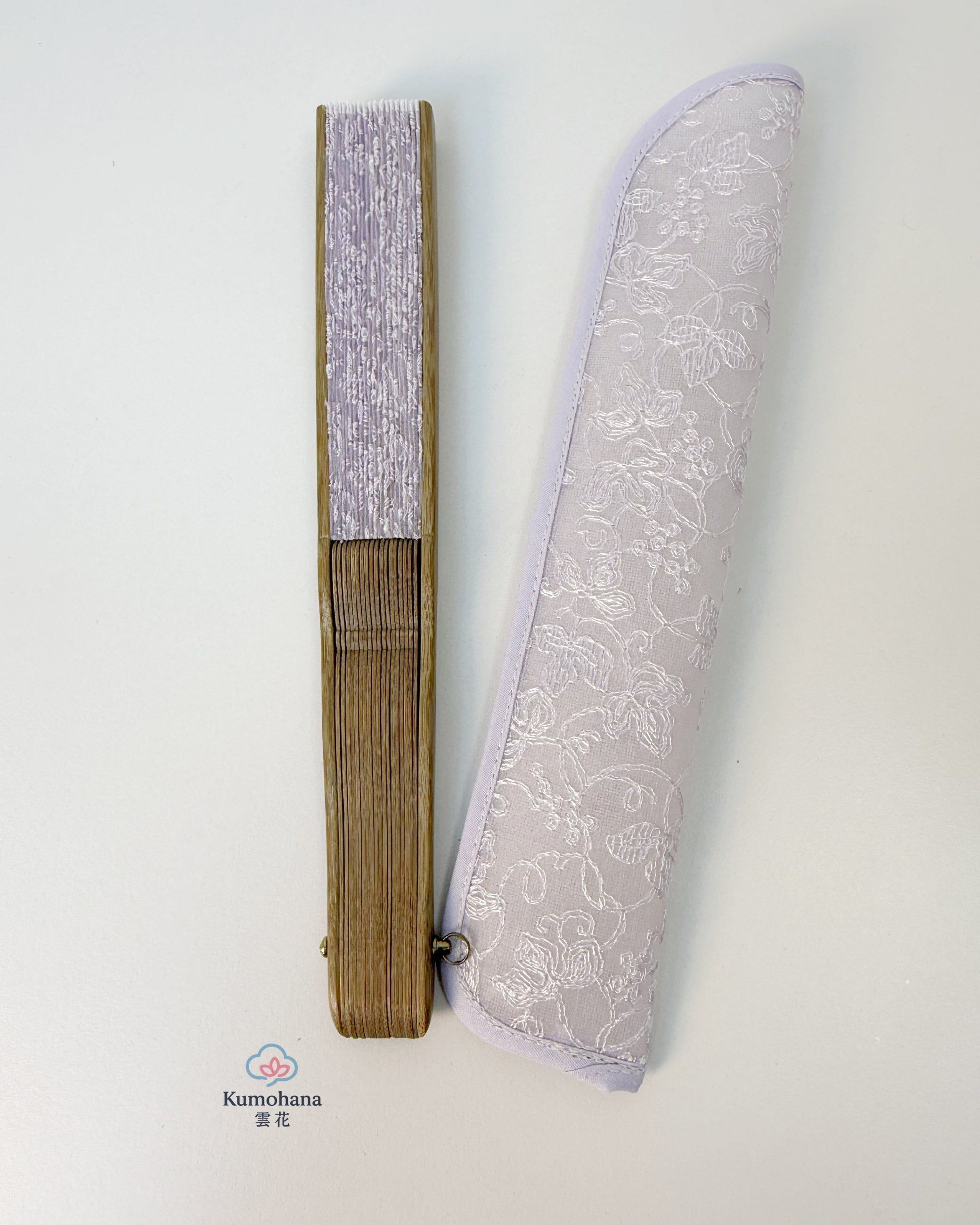 HANDMADE SHŌSŌIN GRAPE ARABESQUE SILK JAPANESE FOLDING FAN | KIMONO ITOKO 伊と幸