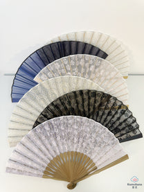 HANDMADE SHŌSŌIN GRAPE ARABESQUE SILK JAPANESE FOLDING FAN | KIMONO ITOKO 伊と幸