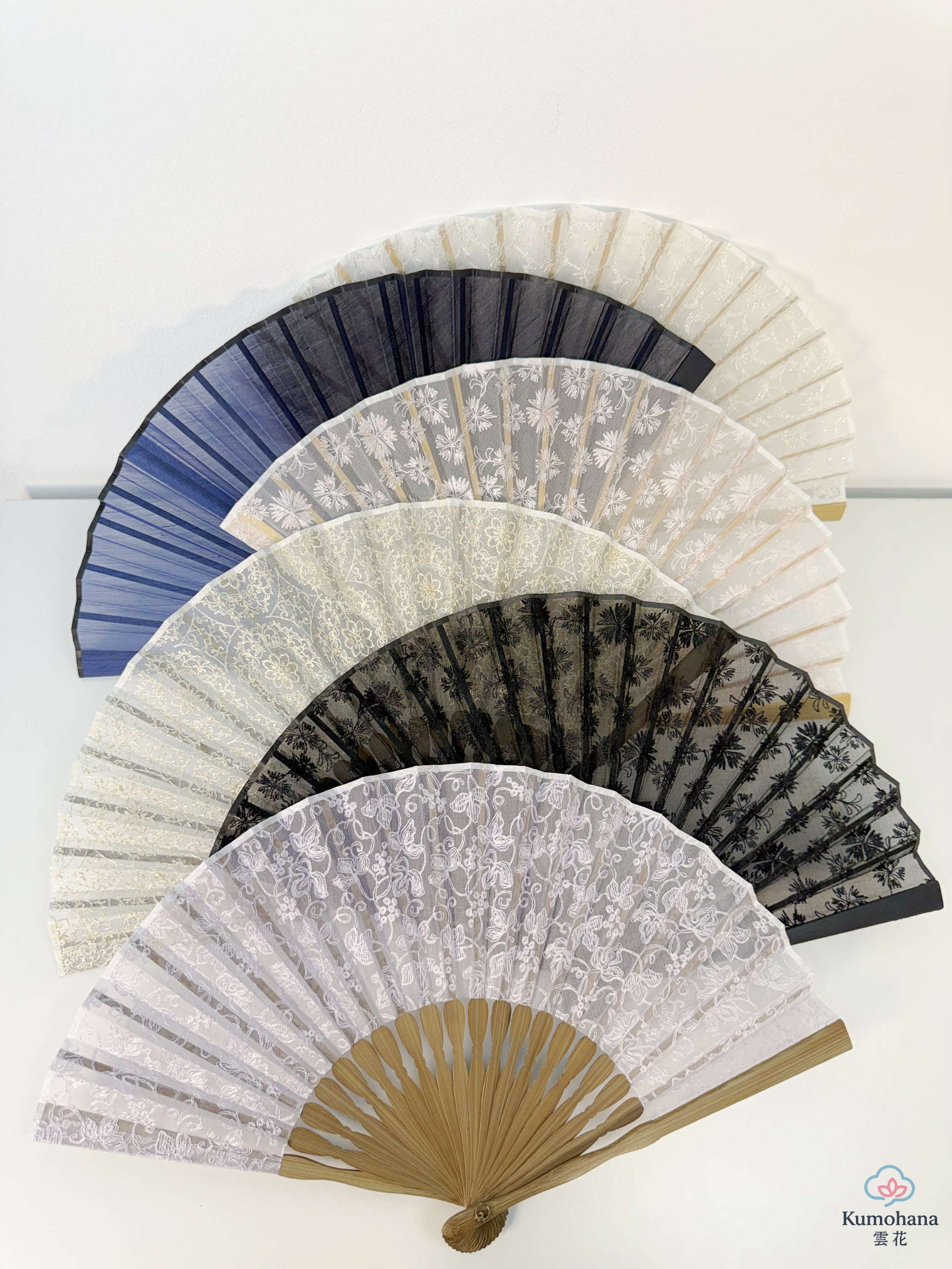 HANDMADE SHŌSŌIN GRAPE ARABESQUE SILK JAPANESE FOLDING FAN | KIMONO ITOKO 伊と幸
