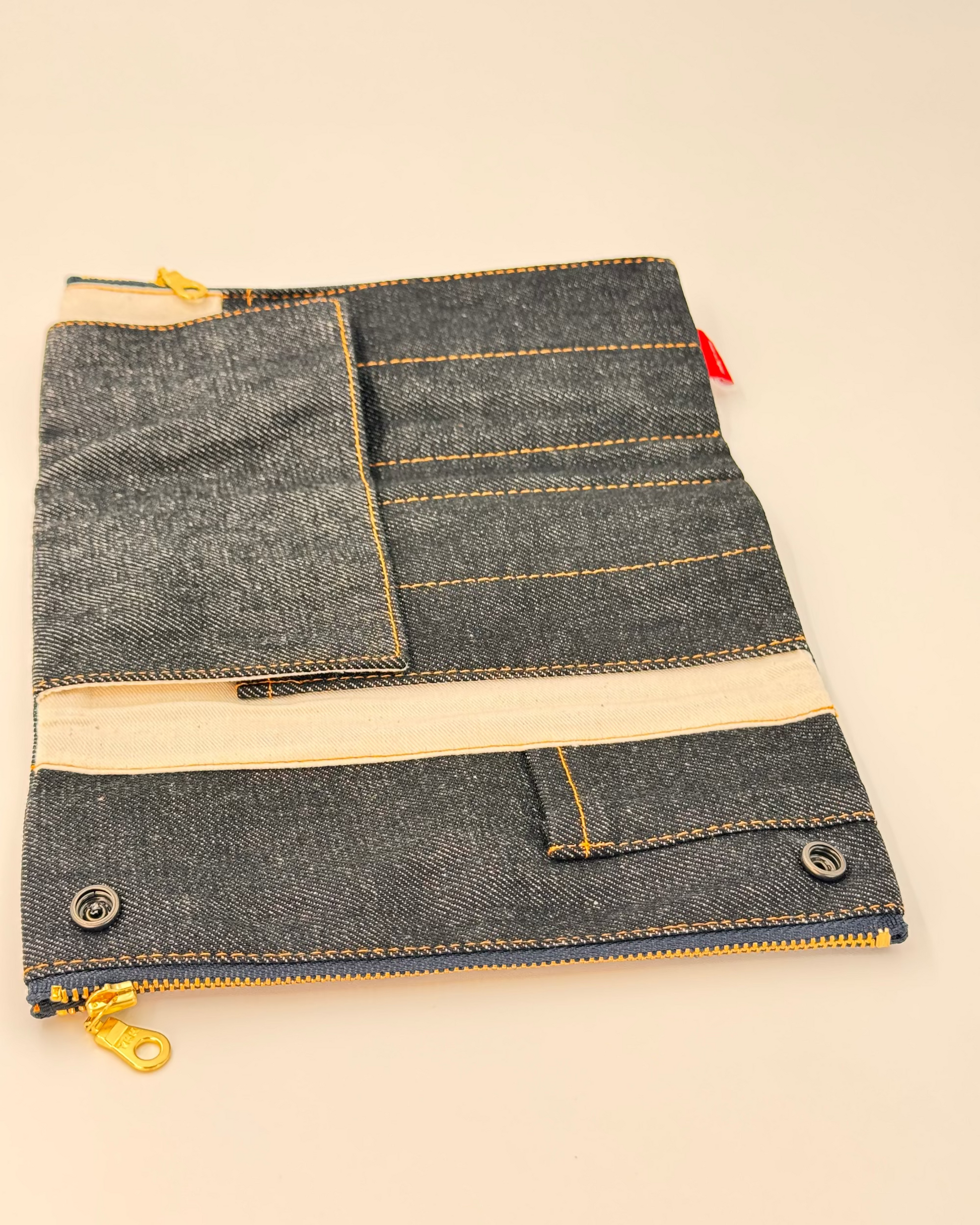 JAPANESE FLAP-STYLE OKAYAMA DENIM PEN CASE | LUDDITE