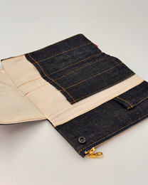 JAPANESE FLAP-STYLE OKAYAMA DENIM PEN CASE | LUDDITE