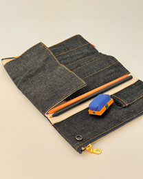 JAPANESE FLAP-STYLE OKAYAMA DENIM PEN CASE | LUDDITE