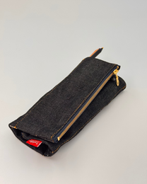 JAPANESE FLAP-STYLE OKAYAMA DENIM PEN CASE | LUDDITE