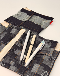 JAPANESE FLAP-STYLE OKAYAMA DENIM PEN CASE | LUDDITE