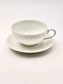 HANDMADE JAPANESE HAKURO TEACUP &amp; SAUCER | NISHIKAWA JAPAN