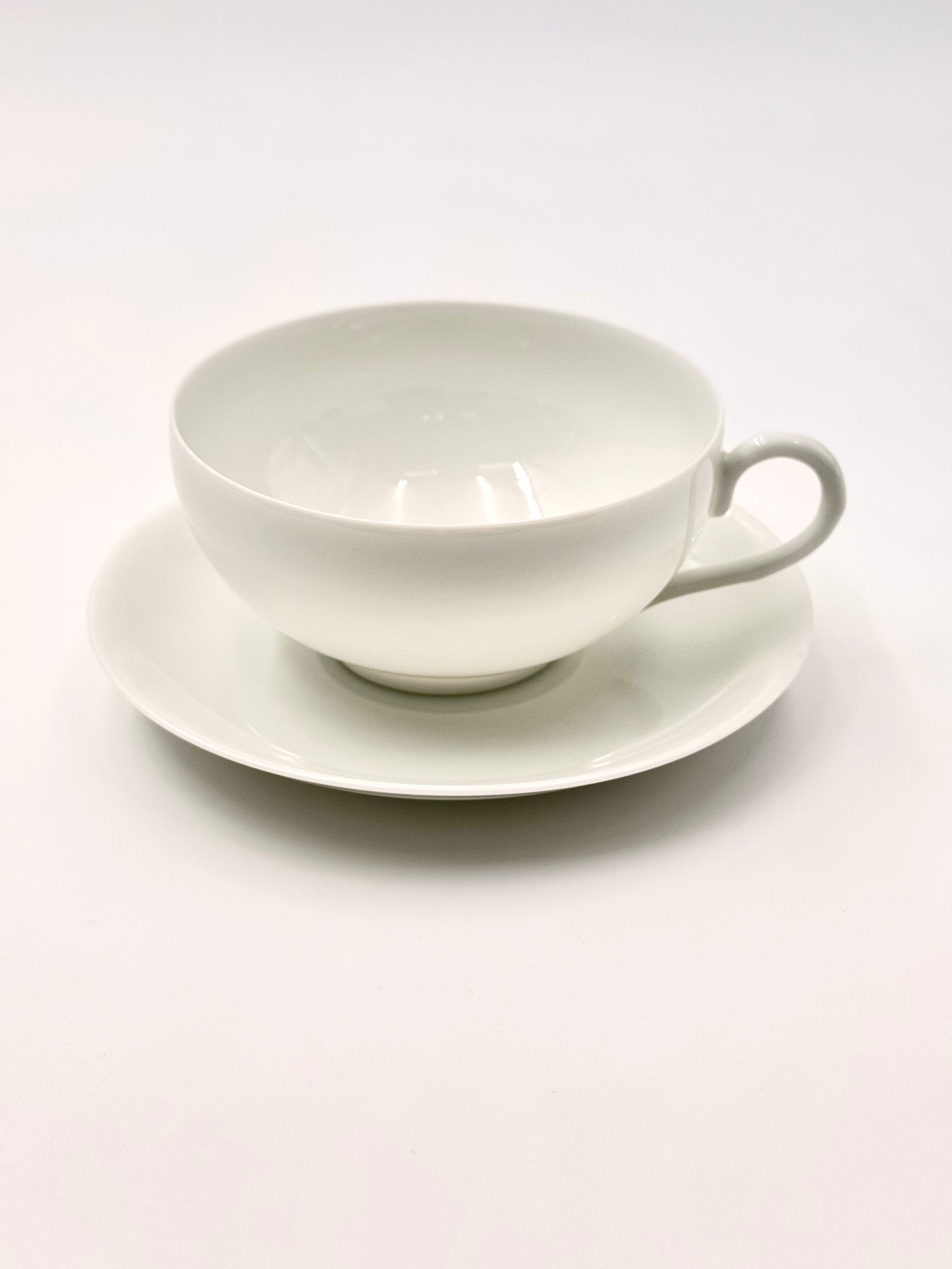 HANDMADE JAPANESE HAKURO TEACUP &amp; SAUCER | NISHIKAWA JAPAN