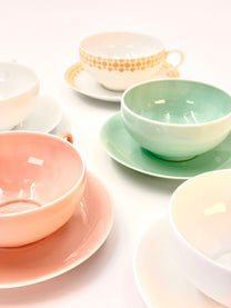 HANDMADE JAPANESE HAKURO TEACUP &amp; SAUCER | NISHIKAWA JAPAN