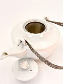 HANDMADE JAPANESE HAKURO TEAPOT | NISHIKAWA JAPAN