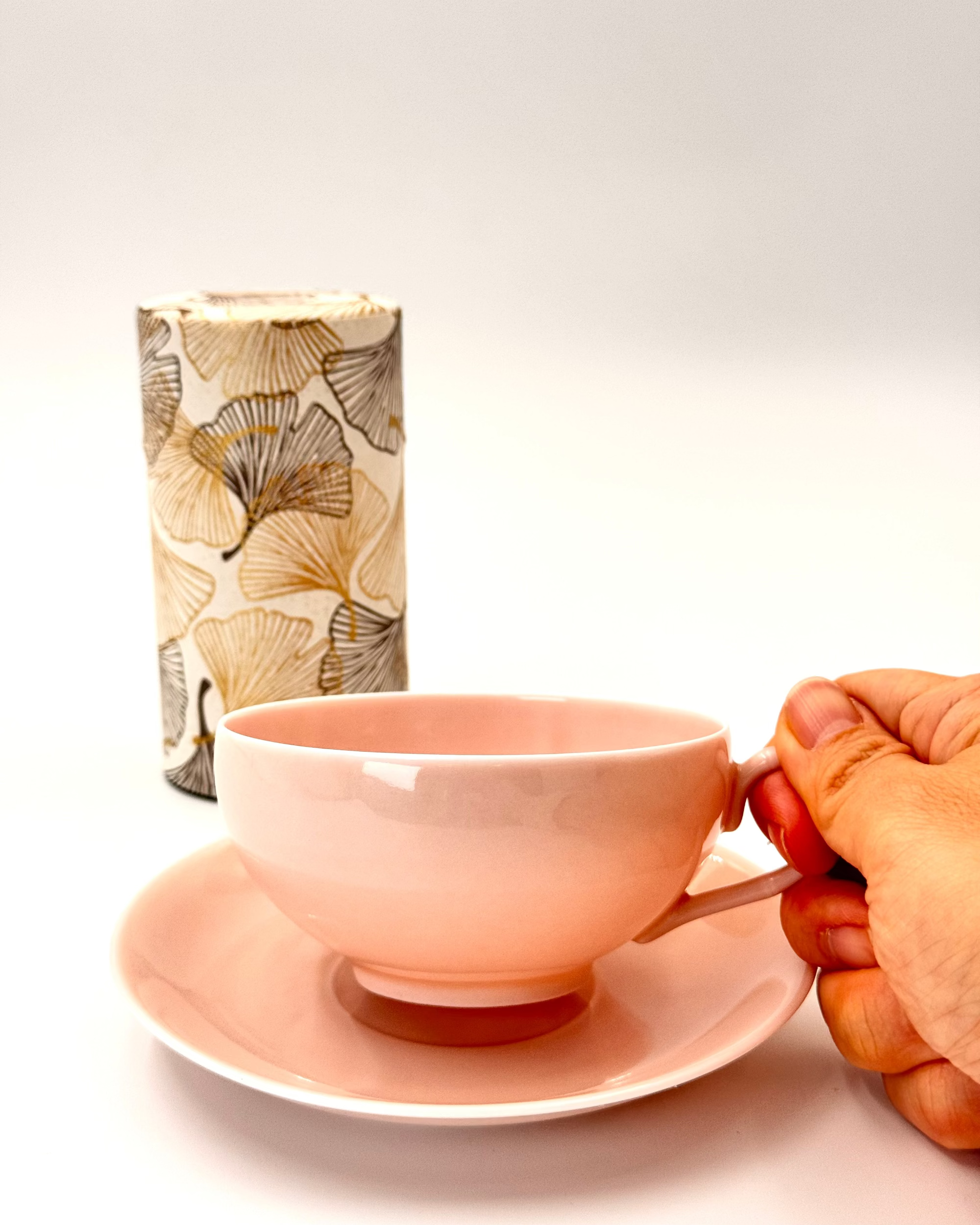 HANDMADE JAPANESE KAUN TEACUP &amp; SAUCER | NISHIKAWA JAPAN