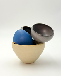 HANDMADE SMALL JAPANESE GUINOMI SAKE CUP | TOHKEN-GAMA 陶謙窯