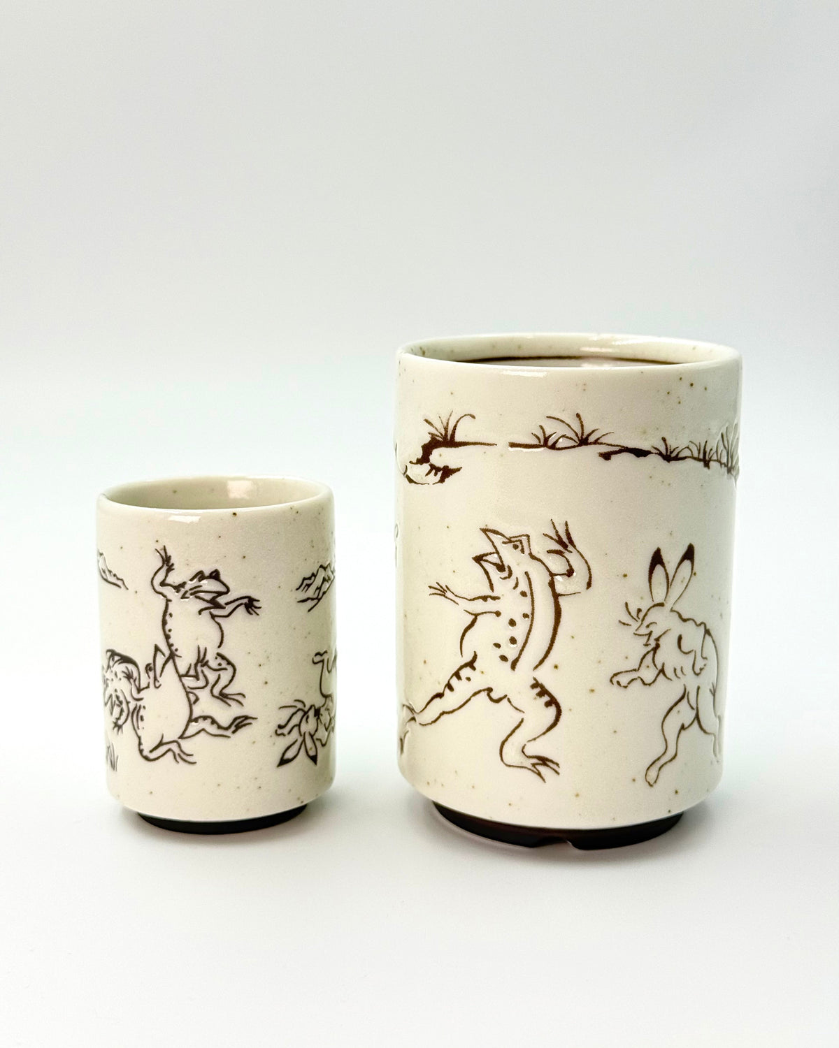 JAPANESE CERAMIC TEA CUP | CHOUJUGIGA | MINO WARE 美濃土産
