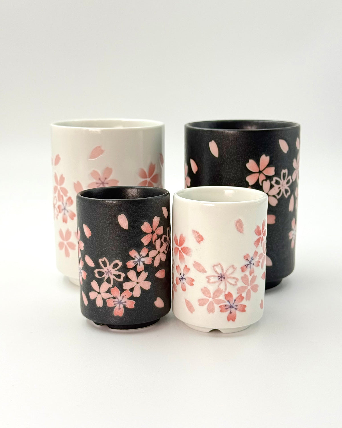 JAPANESE CERAMIC TEA CUP | WHITE SAKURA  | MINO WARE 美濃土産