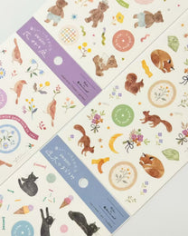 JAPANESE AWAIRO WASHI STICKERS | GENTLE ANIMALS | NB