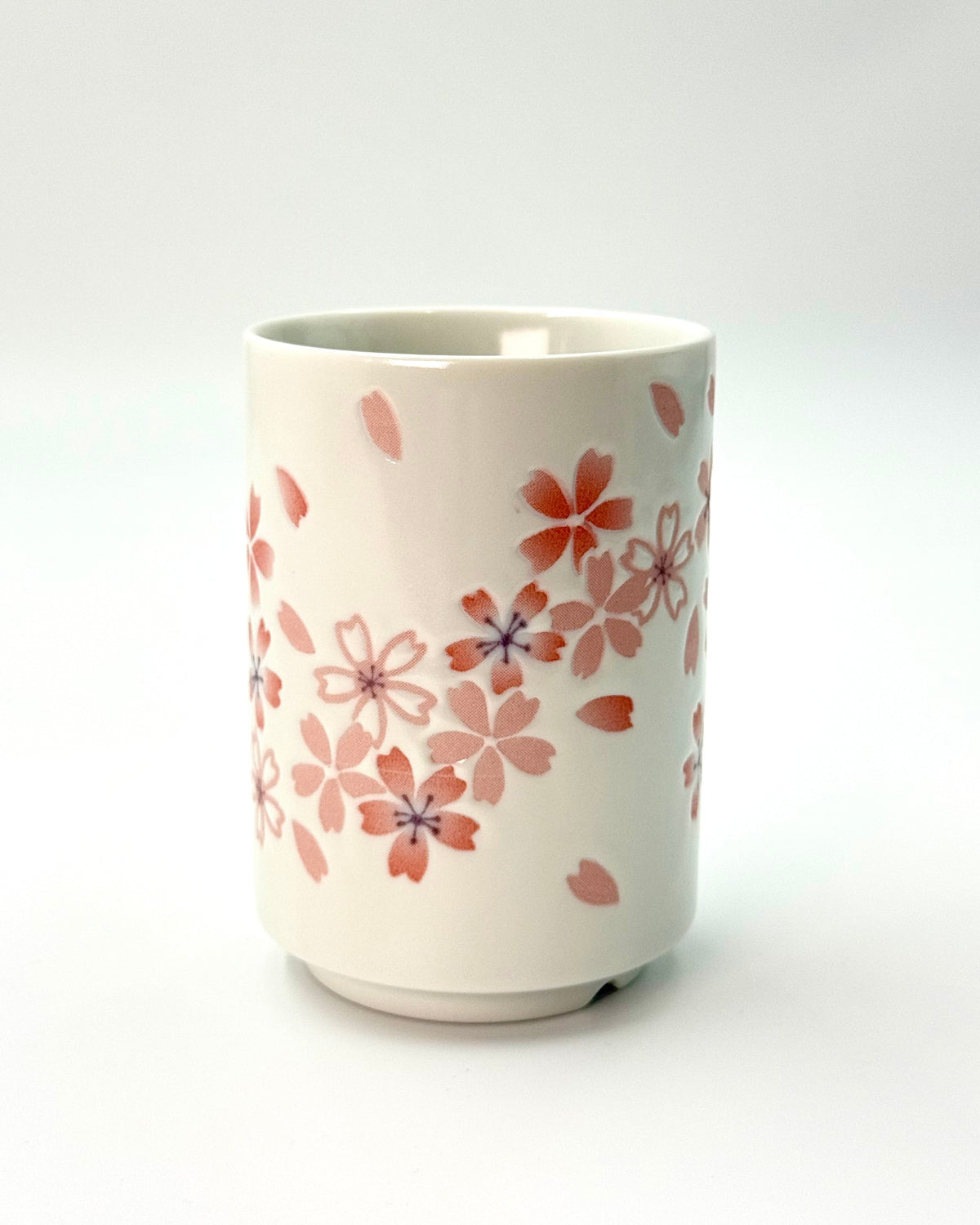 JAPANESE CERAMIC TEA CUP | WHITE SAKURA  | MINO WARE 美濃土産