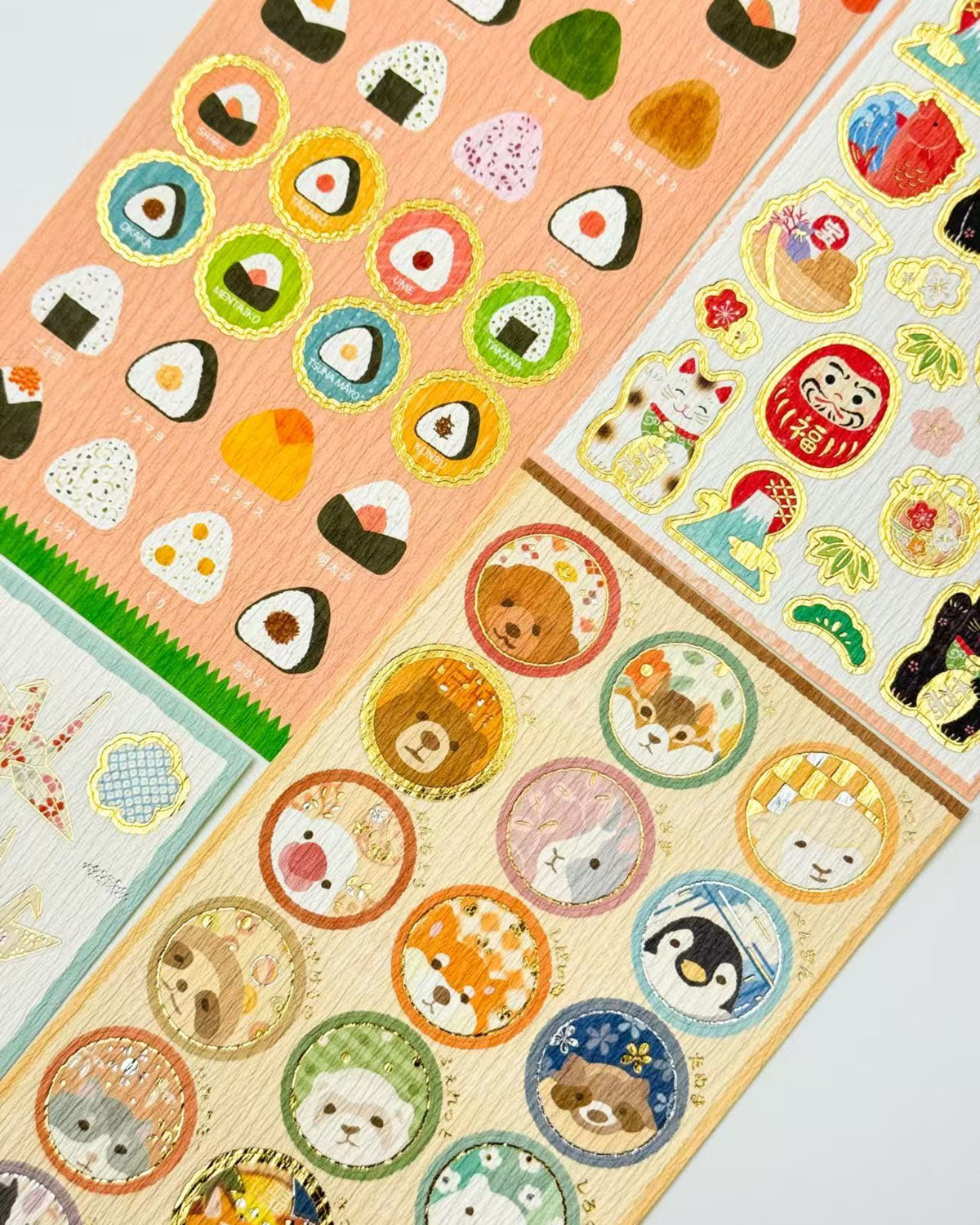 JAPANESE GOLD FOIL STICKERS | LUCKY MOTIFS | NB