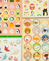 JAPANESE GOLD FOIL STICKERS | LUCKY MOTIFS | NB