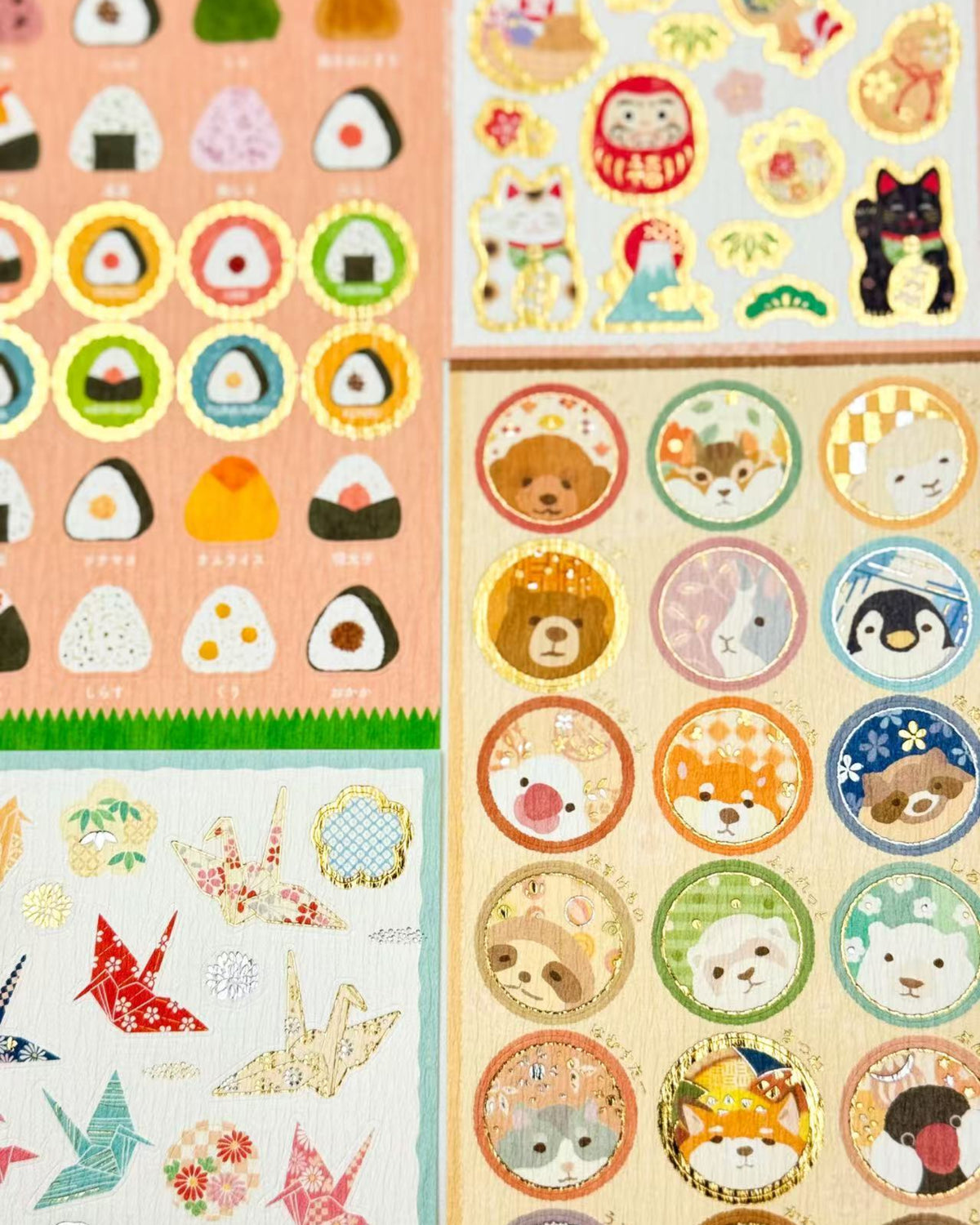 JAPANESE GOLD FOIL STICKERS | LUCKY MOTIFS | NB
