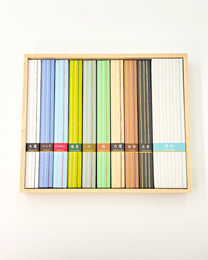 JAPANESE INCENSE DISCOVERY SET | HYAKURAKU-KOU – 9 FRAGRANCE &amp; INCENSE TRAY | KOUSAIDO 香彩堂