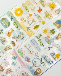 JAPANESE LAYERED SCENE STICKERS | ANIMALS &amp; NATURE | NB