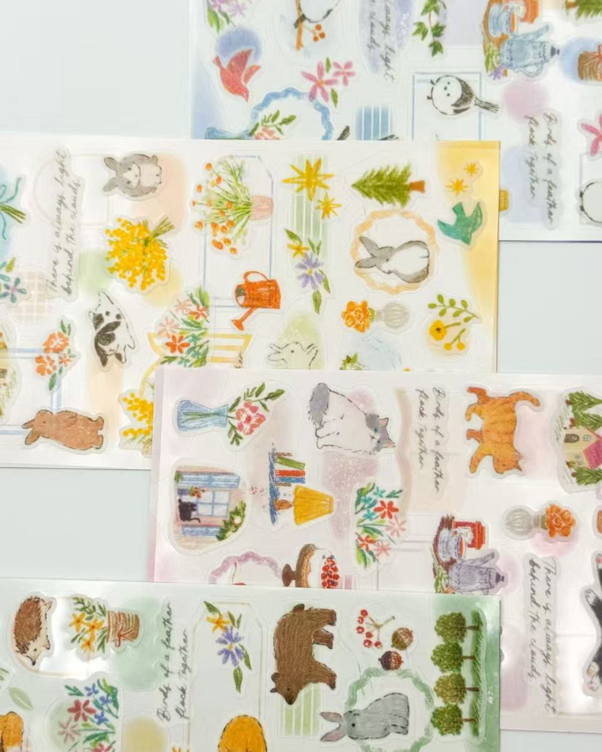JAPANESE LAYERED SCENE STICKERS | ANIMALS &amp; NATURE | NB