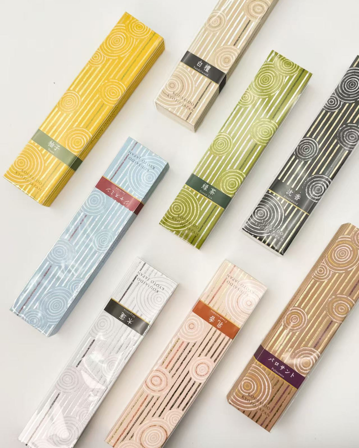 JAPANESE LONG INCENSE STICKS | HYAKURAKU-KOU FRAGRANCE COLLECTION – 8 SCENTS | KOUSAIDO 香彩堂