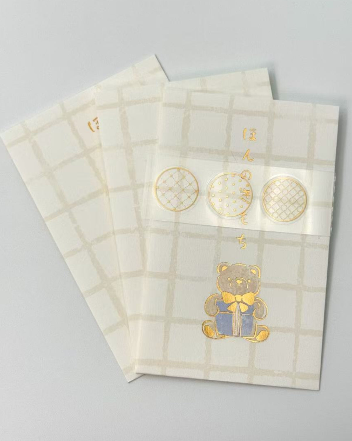 JAPANESE POCHIBUKURO GIFT ENVELOPES WITH GOLD FOIL SEALS – 2 DESIGNS | NB